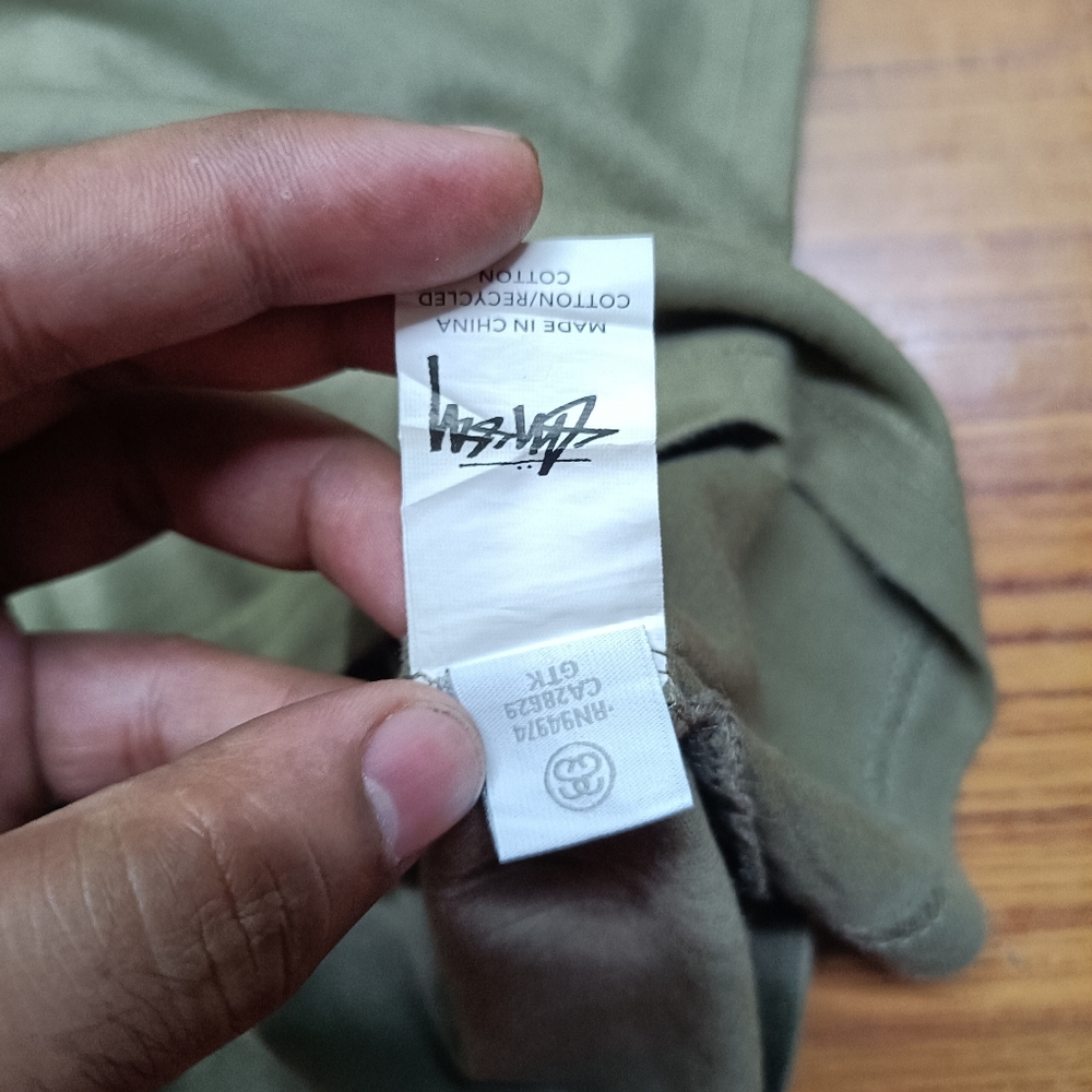 Stussy  Global Roots 50/50 Short Sleeve Tee Dusty Khaki - Picture 10 of 13